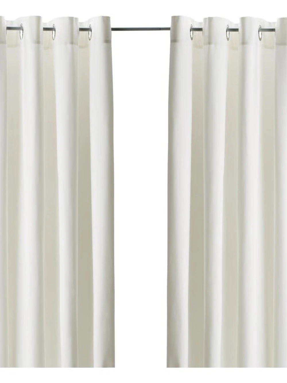 IKEA MERETE White Grommet Curtains Pair